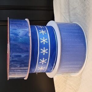 3 Rolls Holiday Kirkland Wire-edged Ribbon, 140 yards total